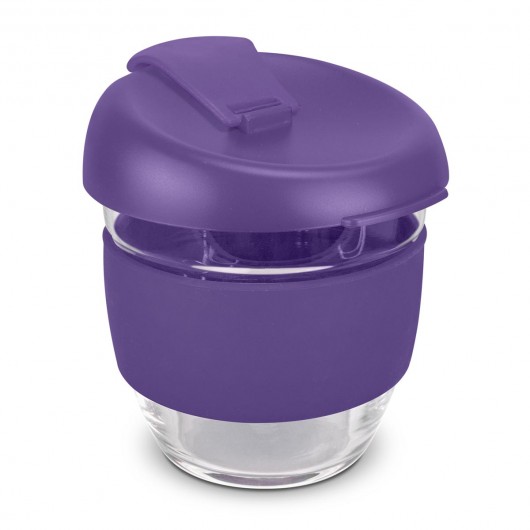 Purple 250mL Borosilicate Glass Cups